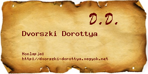 Dvorszki Dorottya névjegykártya