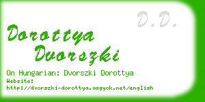 dorottya dvorszki business card